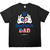 Papás, abuelos e hijas estadounidenses: camisetas, sudaderas y sudaderas personalizadas para su familia.